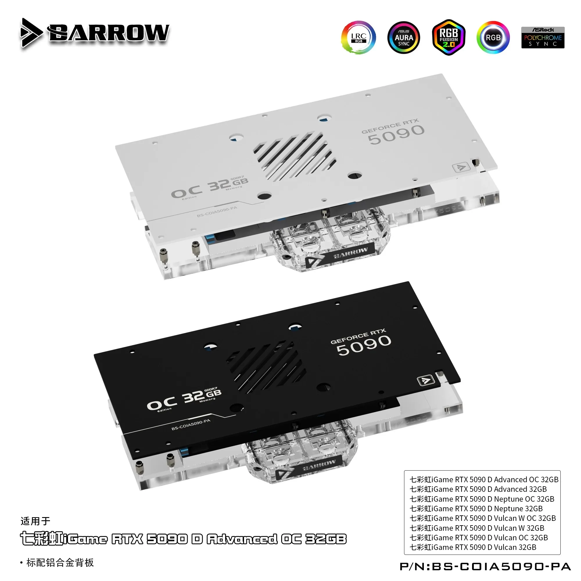 Barrow BS-COIA5090-PA GPU-Wass – Rtx 5090 32Gb Bewertung und Preis